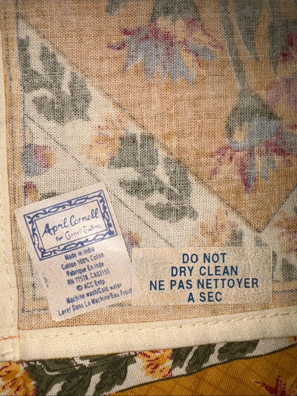 April Cornell French Provenance Floral Napkins Color: Mustard/Red/Green Set of 4
